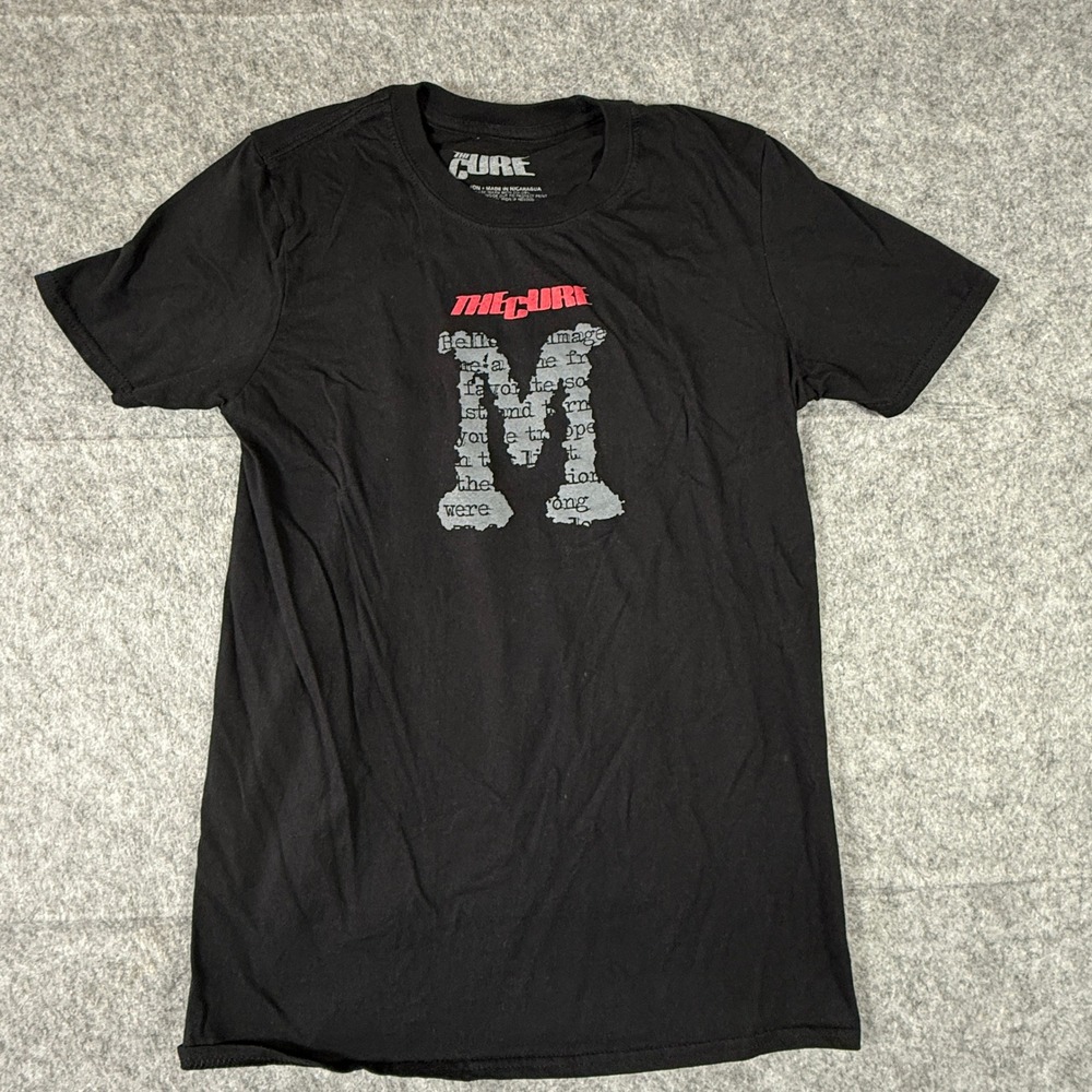 The Cure Graphic T-Shirt Women Small Black M Lyrics Band Tee 100% Cotton 2020